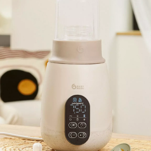 Babymoov - Incalzitor si sterilizator biberoane (recipiente) pentru casa si masina NutriSmart+ Mineral Beige