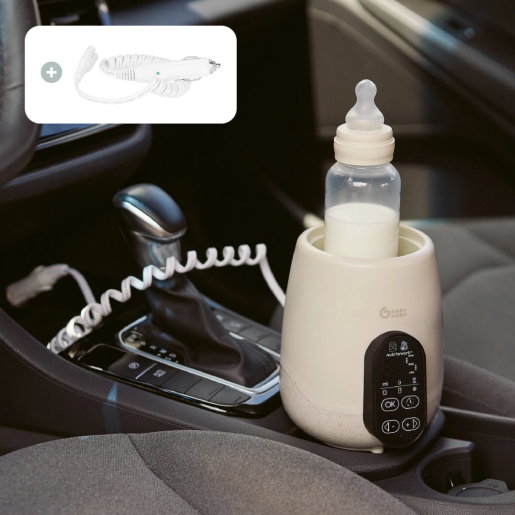 Babymoov - Incalzitor si sterilizator biberoane (recipiente) pentru casa si masina NutriSmart+ Mineral Beige