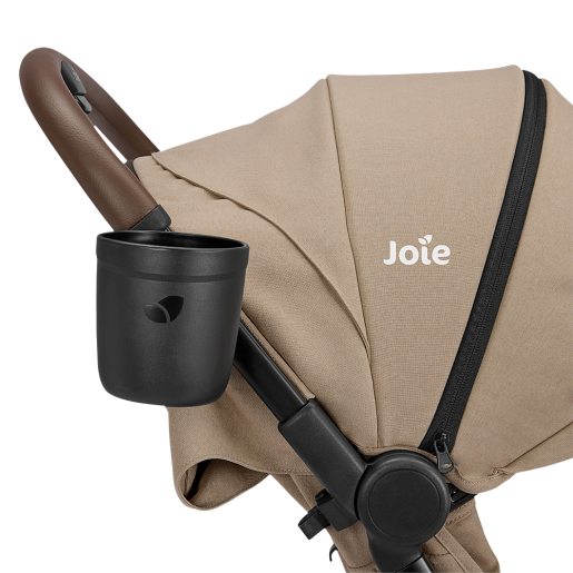 Joie - Carucior ultracompact Porto Cashew, compatibil bagaj de cabina, pliere automata, de la nastere pana la 22 kg