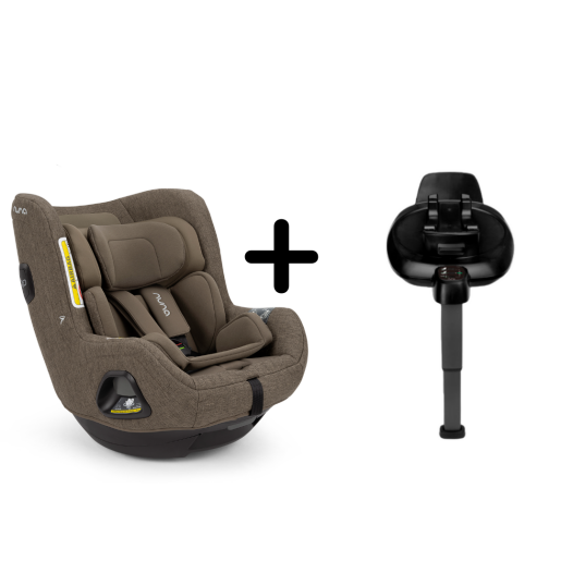 Nuna - Set Scaun auto rotativ i-Size TODL next Pistachio, 40-105 cm + Baza isofix BASE next i-Size pentru TODL next, testat ADAC