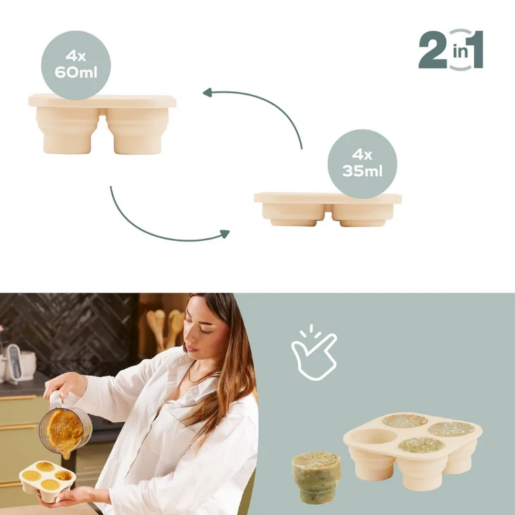 Babymoov - Set recipiente din silicon si feeder pentru bebelusi