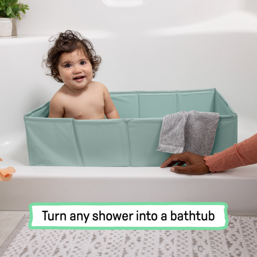 Ingenuity - Cadita pliabila pentru calatorii Tuckaway Travel Tub Sage
