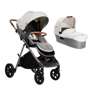 Joie - Carucior pentru copii multifunctional 3 in 1 Aeria Signature Oyster (Carucior Aeria Oyster+ Landou Ramble oyster+ scoica i-level recline Oyster)