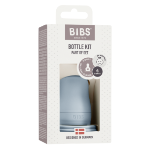 BIBS - Kit pentru set complet biberon din sticla anticolici, Baby Blue