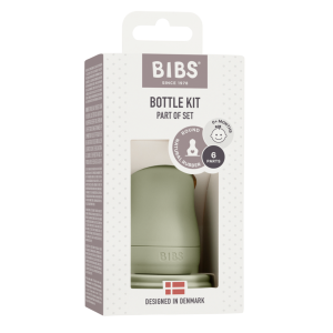 BIBS - Kit pentru set complet biberon din sticla anticolici, Sage