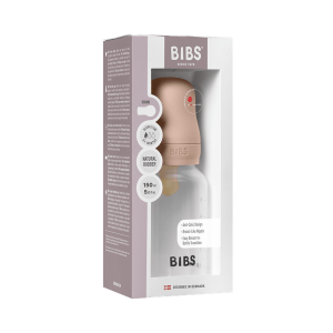 BIBS - Set complet biberon anticolici PP fara BPA, 150 ml, Latex, Blush