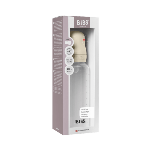 BIBS - Set complet biberon anticolici, 270 ml, Silicon, Ivory