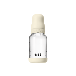 BIBS - Set complet biberon Boheme din sticla anticolici cu tetina din latex, flux lent, 120 ml, Ivory