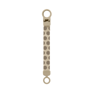 BIBS - Lantisor clip Loop pentru suzeta, Studio Collection Polka Dots, Mega Vanilla Dark Oak