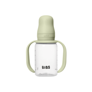 BIBS - Set biberon tip Sippy Cup PP 150 ml cu cioc din silicon și sistem antipicurare, Sage