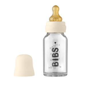 BIBS - Set complet biberon din sticla anticolici, 110 ml, Ivory