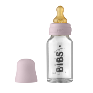 BIBS - Set complet biberon din sticla anticolici, 110 ml, Dusky Lilac