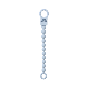 BIBS - Clip pentru suzeta Beaded, cu margele din silicon Baby Blue