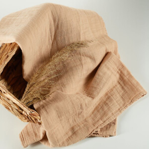 ONINO - Muselina multifunctionala din bumbac 100% organic, HUG.me, Oatmeal Beige, x1 bucata, 120 x 120 cm, certificata GOTS
