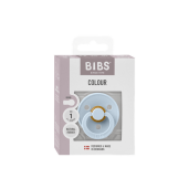 BIBS - Suzeta Colour Latex, tetina rotunda, 0+ luni, ambalaj premium