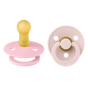 BIBS - Set 2 suzete Colour Latex, tetina rotunda, 6 luni +