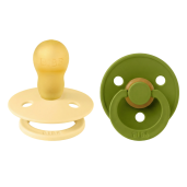 BIBS - Set 2 suzete Colour Latex, tetina rotunda, 18 luni +