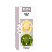 BIBS - Set 2 suzete De Lux Silicon, tetina rotunda, marime universala
