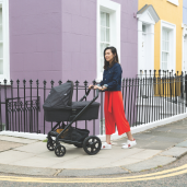 Joie - Carucior pentru copii multifunctional 3 in 1 Chrome DLX Toffee (Carucior Chrome DLX + Landou Toffee + Scoica i-Snug Toffee)