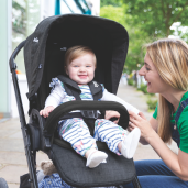 Joie - Carucior pentru copii multifunctional 3 in 1 Chrome DLX Toffee (Carucior Chrome DLX + Landou Toffee + Scoica i-Snug Toffee)