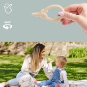 Babymoov - Lingurita bebe 2-in-1 din silicon, pentru diversificare si dentitie