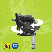 Graco - Scaun auto Turn2Me 360° DLX Midnight, 40-105 cm, certificata R129 si testat ADAC