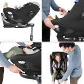 Graco - Scaun auto Turn2Me 360° DLX Midnight, 40-105 cm, certificata R129 si testat ADAC