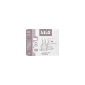 BIBS - Set 2 tetine pentru biberon, Silicon, cu flux lent