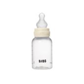 BIBS - Set complet biberon anticolici PP fara BPA, 150 ml, Silicon, Ivory