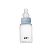 BIBS - Set complet biberon anticolici PP fara BPA, 150 ml, Silicon, Baby Blue
