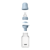 BIBS - Set complet biberon anticolici PP fara BPA, 150 ml, Silicon, Baby Blue