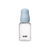 BIBS - Set complet biberon anticolici PP fara BPA, 150 ml, Silicon, Baby Blue