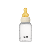 BIBS - Set complet biberon anticolici PP fara BPA, 150 ml, Latex, Ivory