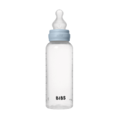 BIBS - Set complet biberon anticolici PP fara BPA, 270 ml, Silicon, Baby Blue