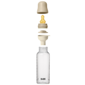 BIBS - Set complet biberon fosforescent anticolici PP fara BPA, 270 ml, Latex, Vanilla Glow