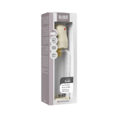 BIBS - Set complet biberon Boheme din sticla anticolici cu tetina din latex, flux mediu, 240 ml, Ivory
