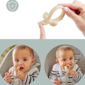 Babymoov - Lingurita bebe 2-in-1 din silicon, pentru diversificare si dentitie