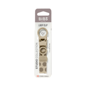 BIBS - Lantisor clip Loop pentru suzeta, Studio Collection Polka Dots, Mega Vanilla Dark Oak