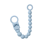 BIBS - Clip pentru suzeta Beaded, cu margele din silicon Baby Blue