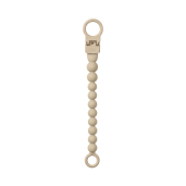 BIBS - Clip pentru suzeta Beaded, cu margele din silicon Vanilla