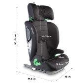 BabyGo - Scaun auto SafeChild2 Black, 100-150 cm, certificat R129