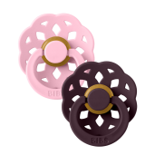 BIBS - Set 2 suzete Boheme Latex, tetina rotunda, 6 luni +