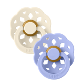 BIBS - Set 2 suzete Boheme Latex, tetina rotunda, 6 luni +