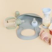 BIBS - Set biberon tip Sippy Cup PP 150 ml cu cioc din silicon și sistem antipicurare, Sage