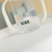 BIBS - Set biberon tip Sippy Cup PP 150 ml cu cioc din silicon și sistem antipicurare, Blush