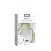 BIBS - Set biberon tip Sippy Cup PP 150 ml cu cioc din silicon și sistem antipicurare, Sage
