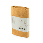 ONINO - Muselina multifunctionala din bumbac 100% organic, HUG.me, Honey Gold, x1 bucata, 120 x 120 cm, certificata GOTS