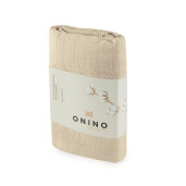 ONINO - Muselina multifunctionala din bumbac 100% organic, HUG.me, Creamy Vanilla, x1 bucata, 120 x 120 cm, certificata GOTS