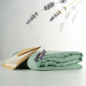 ONINO - Muselina multifunctionala din bumbac 100% organic, HUG.me, Serene Green, x1 bucata, 120 x 120 cm, certificata GOTS