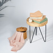 ONINO - Muselina multifunctionala din bumbac 100% organic, HUG.me, Warm Peach, x1 bucata, 120 x 120 cm, certificata GOTS